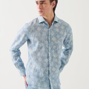 Robert Graham linen and cotton button down shirt